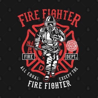 Fire Fighter Fire Department All Equal Except The  Throw Pillow Official Firefighter Merch