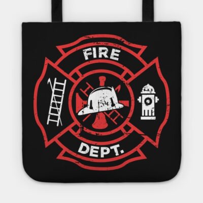 Distressed Firefighter Logo Tote Official Firefighter Merch