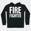 Distressed Fire Fighter Text Hoodie Official Firefighter Merch