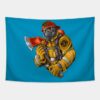 Fire Fighter With Axe Tapestry Official Firefighter Merch