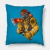 Fire Fighter With Axe Throw Pillow Official Firefighter Merch