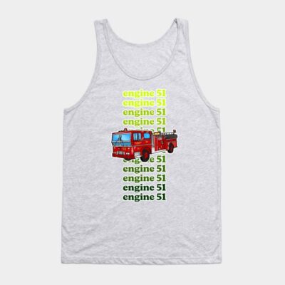 Engine 51 Green Tank Top Official Firefighter Merch