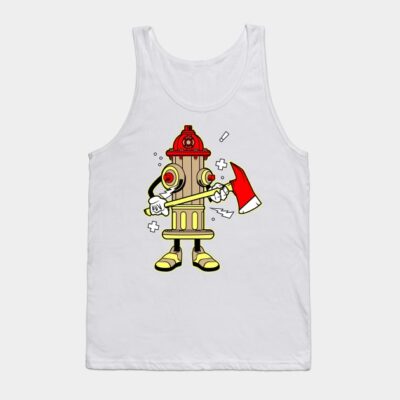 Hydrant Fire Fighter Cartoon Tank Top Official Firefighter Merch