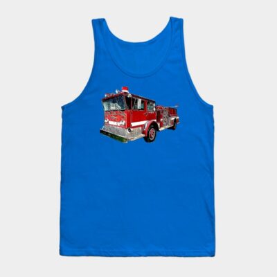 Fire Truck Vintage Old Fire Truck Fireman Fire Fig Tank Top Official Firefighter Merch