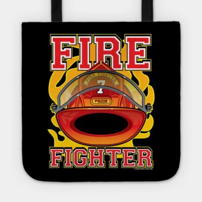 Fire Fighter Red Helmet Tote Official Firefighter Merch