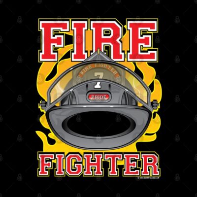 Fire Fighter Black Helmet Throw Pillow Official Firefighter Merch