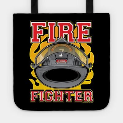 Fire Fighter Black Helmet Tote Official Firefighter Merch