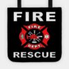 Fire Rescue Fire Fighter Fireman Tote Official Firefighter Merch