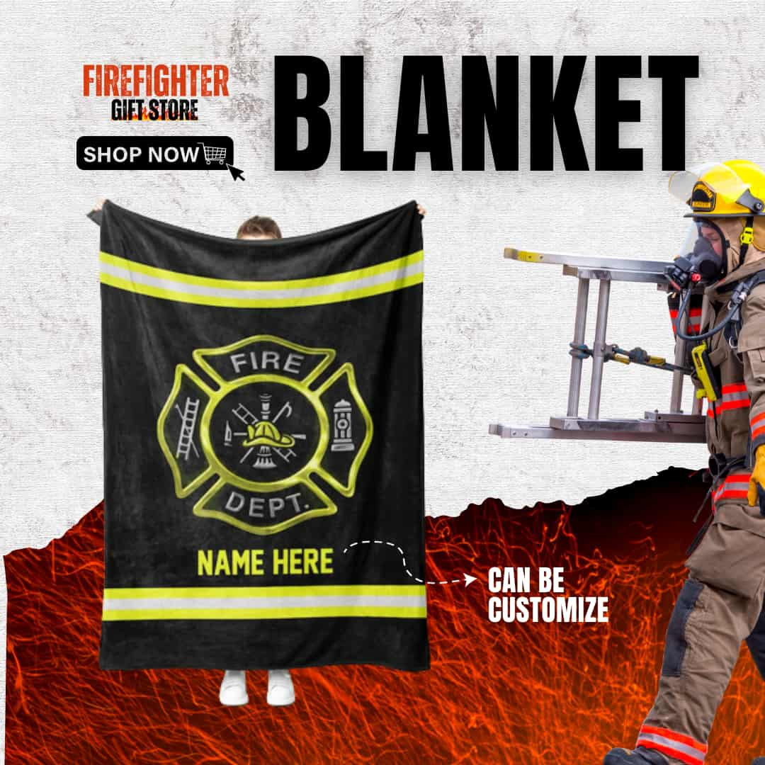 Personalized Firefighter Blanket