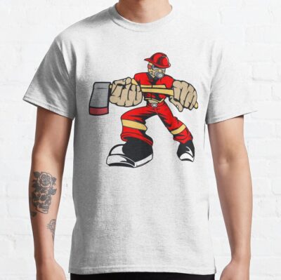 Firefighter Firefighter Hero Ax T-Shirt Official Firefighter Merch