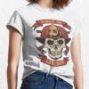 Firefighter Skull Vintage T-Shirt Official Firefighter Merch