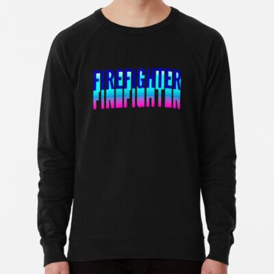 Firefighter With Long Gradient Shadow Sweatshirt Official Firefighter Merch