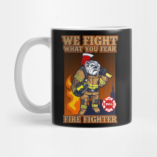 Bulldog Fire Fighter Mug