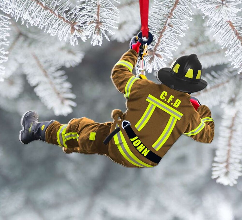 Personalized Firefighter On Duty Ornament